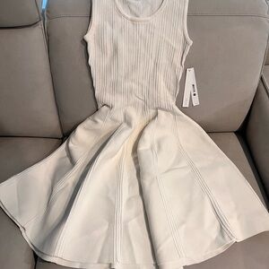 Aqua Textured White Knit Top